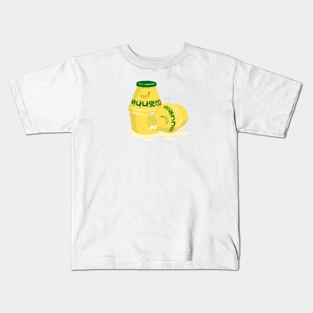 Korean Banana Milk Kids T-Shirt by Hodrn